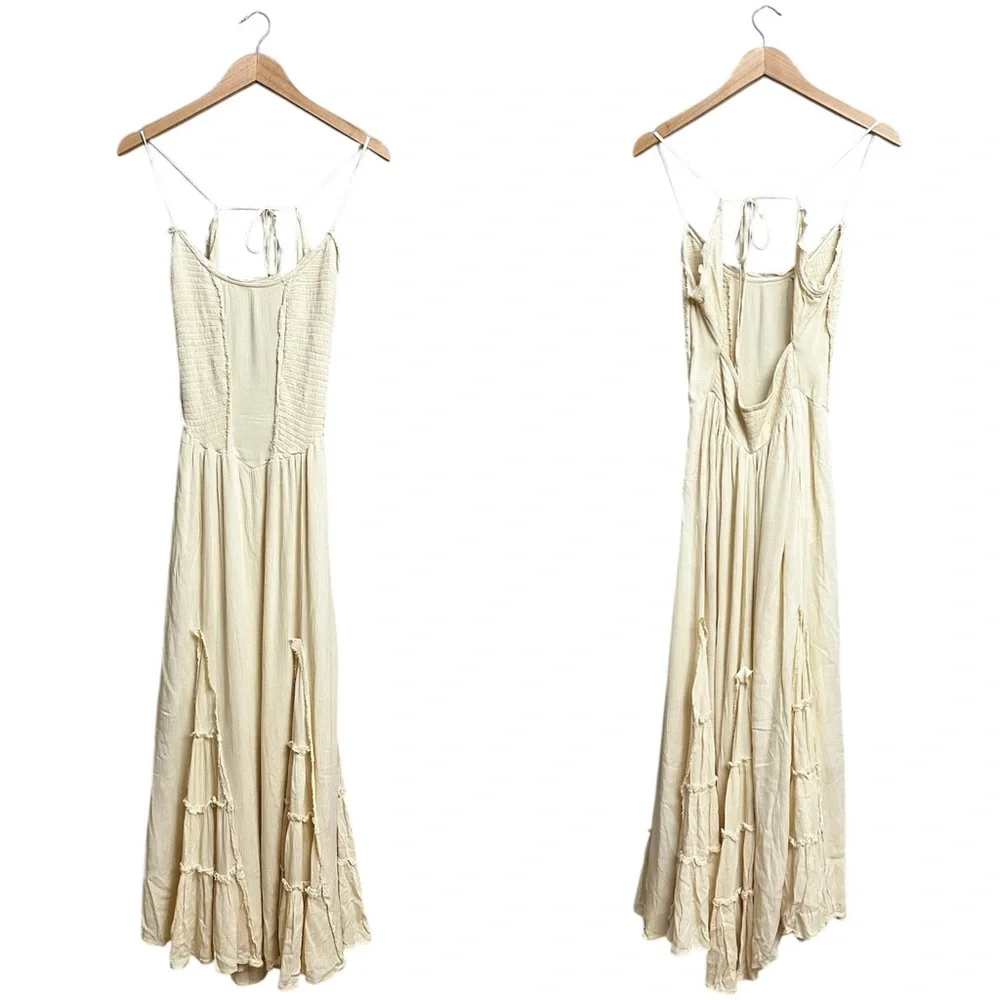Free People Siren Nights Maxi Dress in Wet Plaster